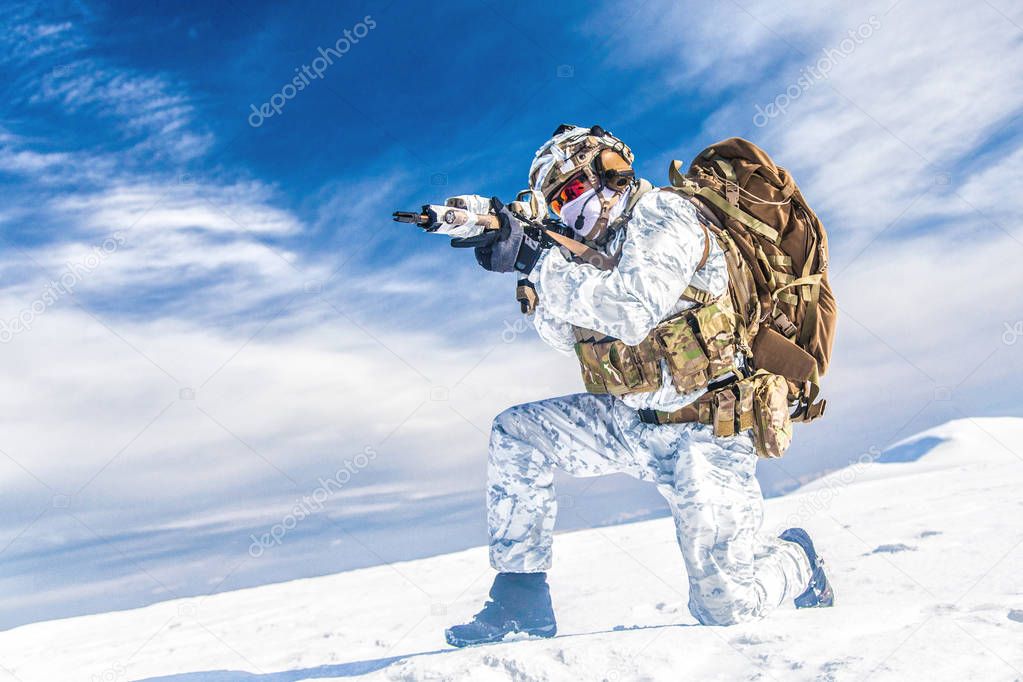 Winter arctic mountains warfare