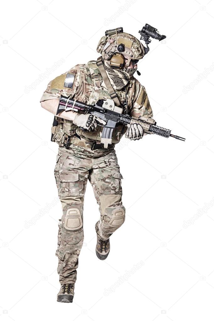 US Army Ranger with weapon