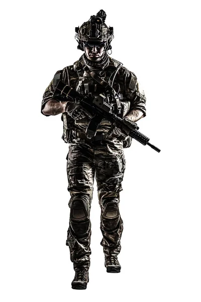 Ranger do Exército dos EUA com arma — Fotografia de Stock