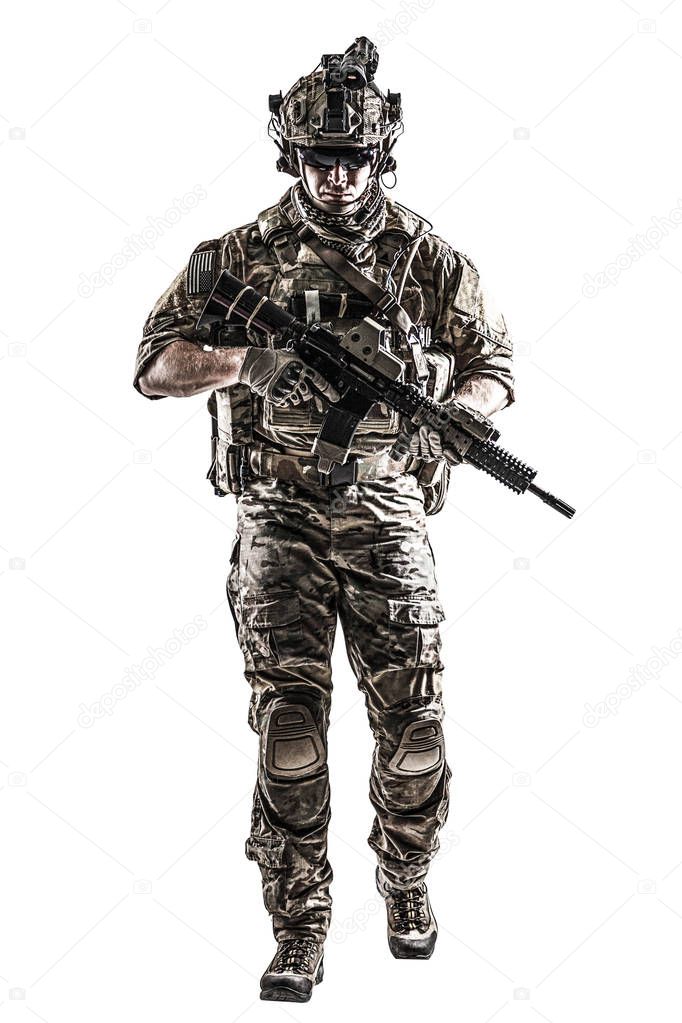 US Army Ranger with weapon