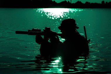 Orman nehirde geçiş