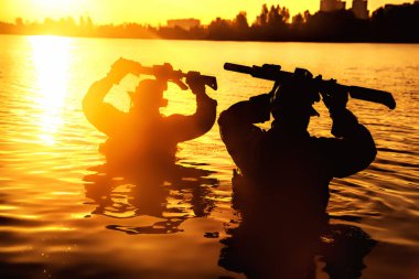 Orman nehirde geçiş