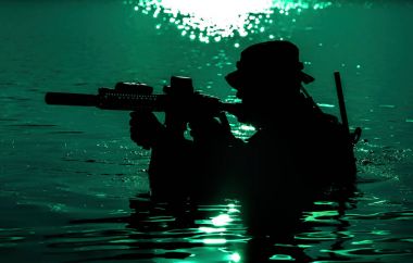 Orman nehirde geçiş