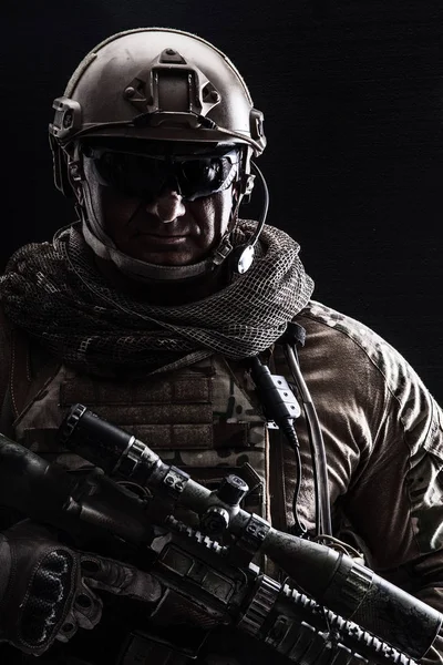 Bearded Spec ops Operator — Stock Photo, Image