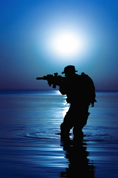 Esercito soldato silhouette — Foto Stock