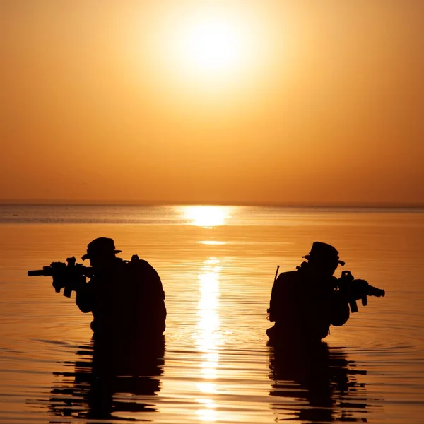Esercito soldato silhouette — Foto Stock