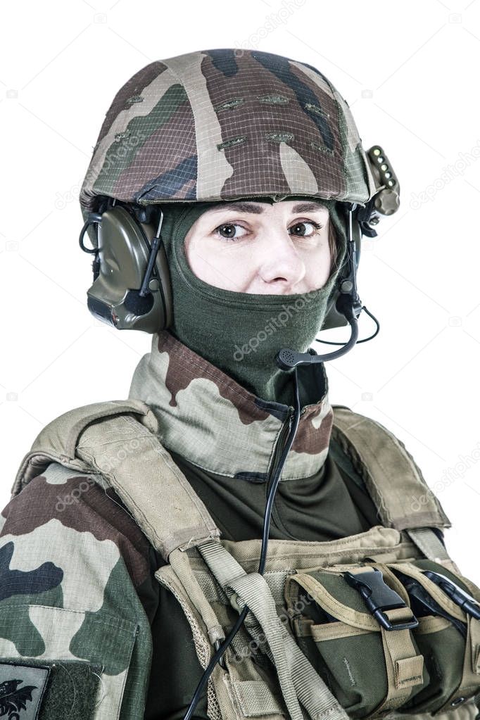 French paratrooper face portrait