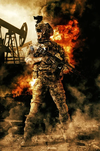 Háború az olajért — Stock Fotó