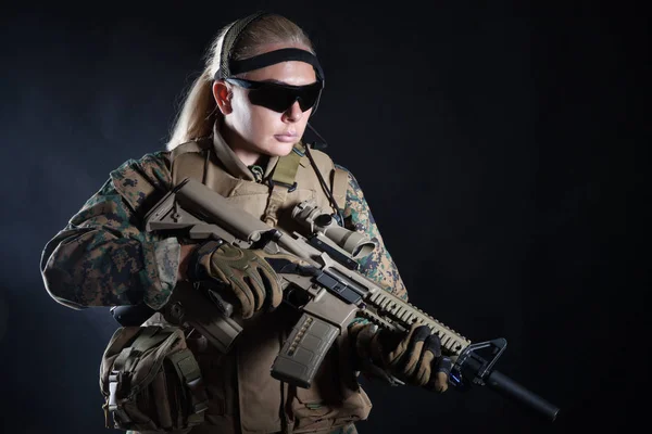 US Marine Soldier — Stok Foto