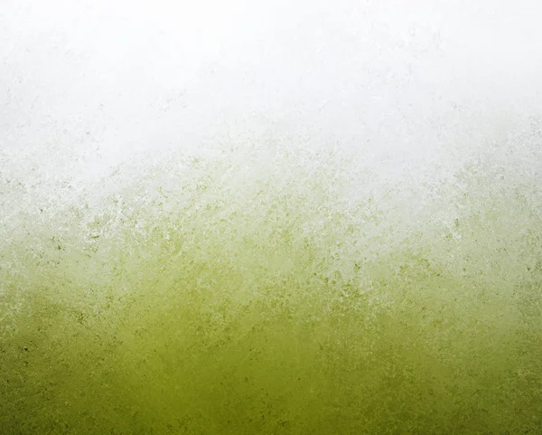 Fond blanc et vert avec des bordures gradient grunge dans une texture peinte vert nuageux — Photo