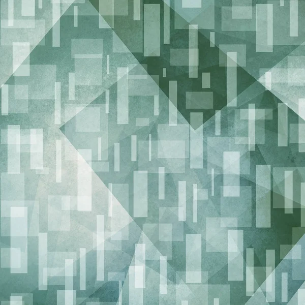 Abstraktní Pozadí Modré Zelené Pozadí Obrazci Bílý Obdélník Vrstvami Náhodném — Stock fotografie