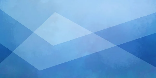 幾何学的なデザインに透明感のある三角形の白い層を持つ青の背景 — ストック写真