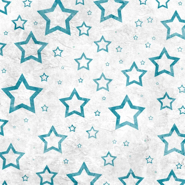 Fundo Branco Com Estrelas Azuis Textura Design Patriótico Vintage Antigo — Fotografia de Stock