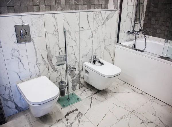 Foto Toilette Und Bidet Badezimmer — Stockfoto