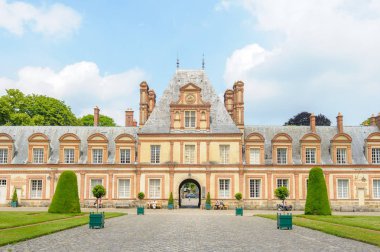 Palace of Fontainebleau near Paris in France  clipart