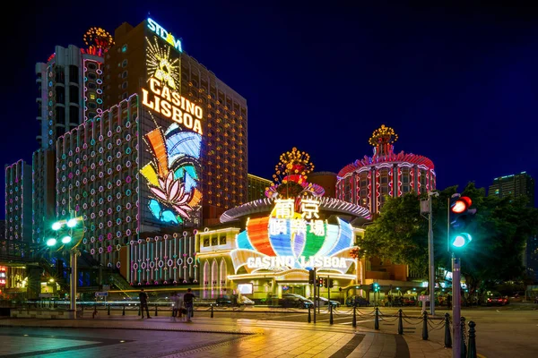 Visão noturna de Macau — Fotografia de Stock