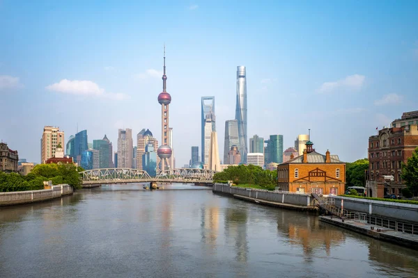 Skyline Pudong, shanghai, Çin — Stok fotoğraf
