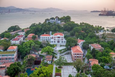xiamen manzarası alacakaranlıkta