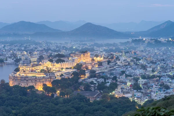 Night view of udaipur — Stock Photo, Image