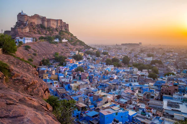 Vista Aérea Jodhpur Entardecer — Fotografia de Stock