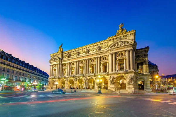 Vista Nocturna Del Palais Garnier Ópera París —  Fotos de Stock