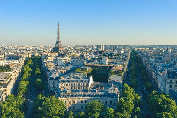 Paisagem Urbana Paris Entardecer — Fotografia de Stock