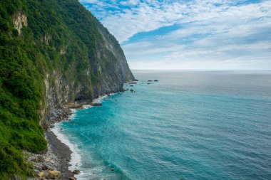 landscape of Qingshui Cliff in Taiwan clipart