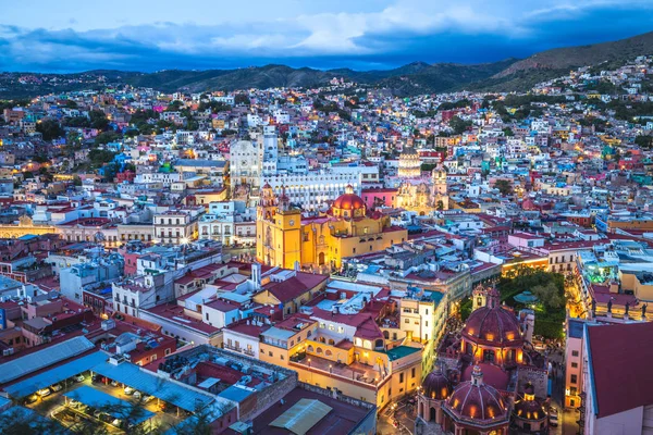 Flygfoto Guanajuato Med Katedral Mexiko — Stockfoto