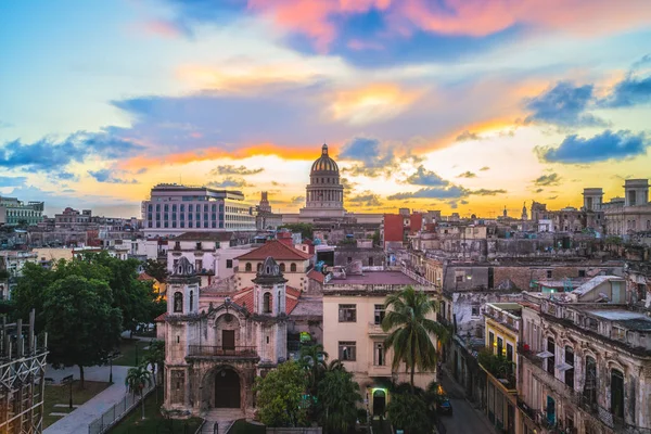 Skyline Von Havanna Habana Der Hauptstadt Kubas — Stockfoto
