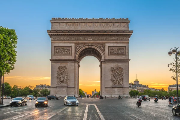 Arc Triomphe Triumphbogen Paris Frankreich — Stockfoto