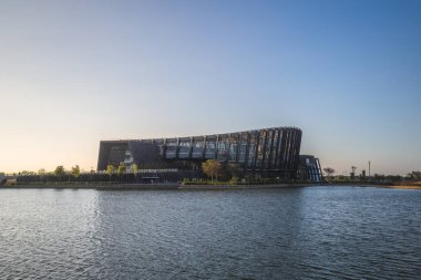 Chiayi, Tayvan - 24 Kasım 2019: Ulusal Saray Müzesi Güney Şubesi. Kuzey Tayvan ile Güney Tayvan arasındaki kültürel eşitliği geliştirmek için 23 Nisan 2016 'da açıldı.