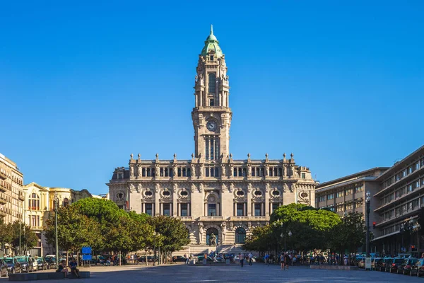 Porto Rathaus Wahrzeichen Von Porto Protugal — Stockfoto