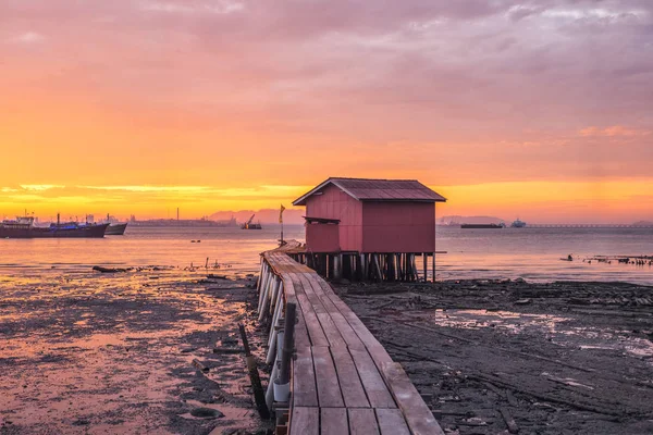 Tan Jetty Dos Molhe Clã Penang Malásia — Fotografia de Stock