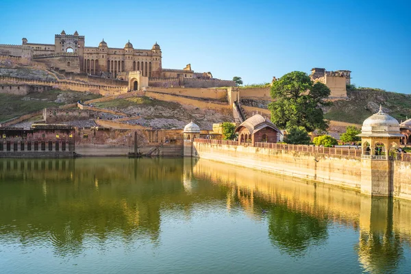 Τοπίο Amber Fort Στο Jaipur Rajasthan Ινδία — Φωτογραφία Αρχείου