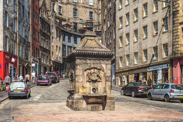 Edinburgh July 2018 Victoria Street Built 1829 Part Series Improvements — Stock Photo, Image