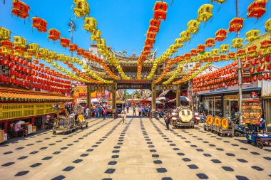 Changhua, Taiwan - April 29, 2017: Lugang Mazu Temple, a Chinese temple dedicated to the Chinese sea goddess Mazu, was built in 1590 and repaired in 1815