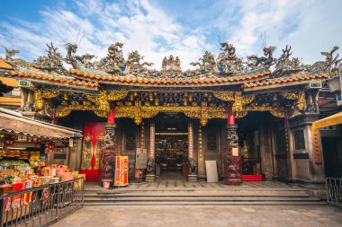 Hsinchu, Taiwan - March 6, 2020 : Hsinchu City God temple, the largest temple at the time when it was completed, worshipping the only provincial city god in Taiwan