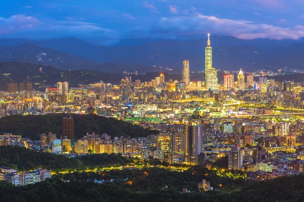 Paisagem Cidade Taipei Noite — Fotografia de Stock
