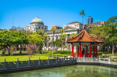 Taipei, Tayvan'daki 228 barış parkının manzarası