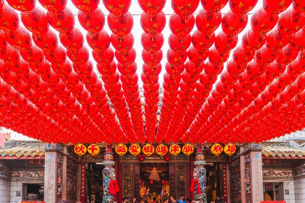 Гаосюн Тайвань Февраля 2014 Года Храм Цзинь Тяньхоу Храм Первым — стоковое фото