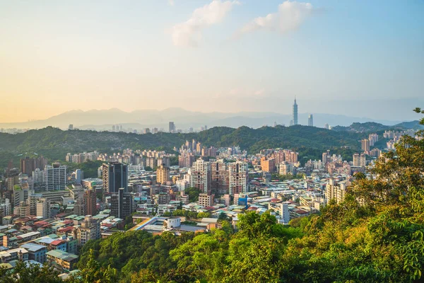 Panoramisch Uitzicht Stad Van Taipeh Taiwan — Stockfoto