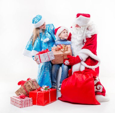 Noel Baba ile küçük çocuk