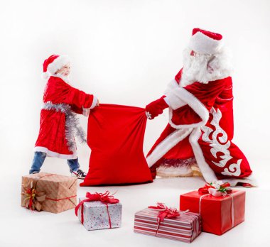 Noel Baba ile küçük çocuk