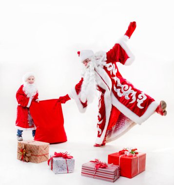 Noel Baba ile küçük çocuk