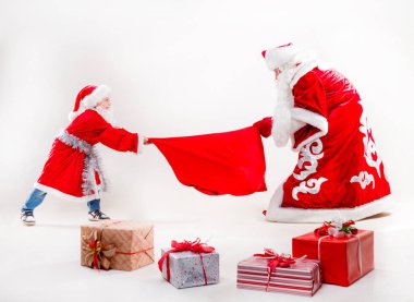 Noel Baba ile küçük çocuk