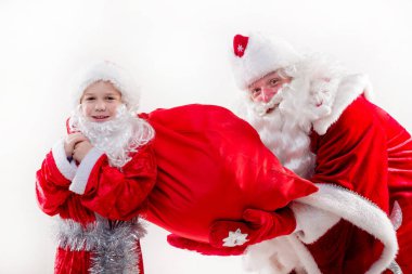 Noel Baba ile küçük çocuk