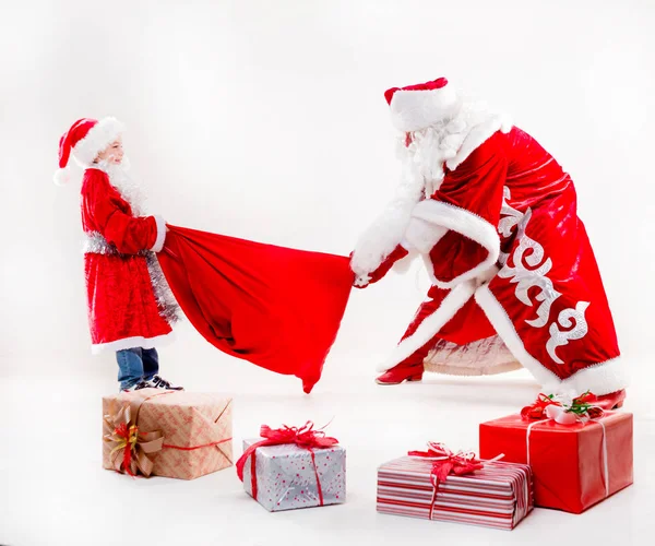 Noel Baba ile küçük çocuk