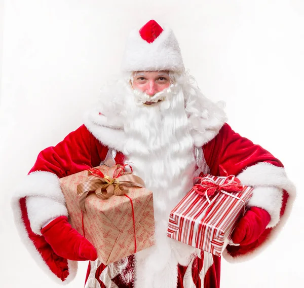 Santa Claus avec des cadeaux — Photo