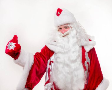 Noel Baba beyaz zemin üzerine.