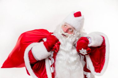 Noel Baba beyaz zemin üzerine